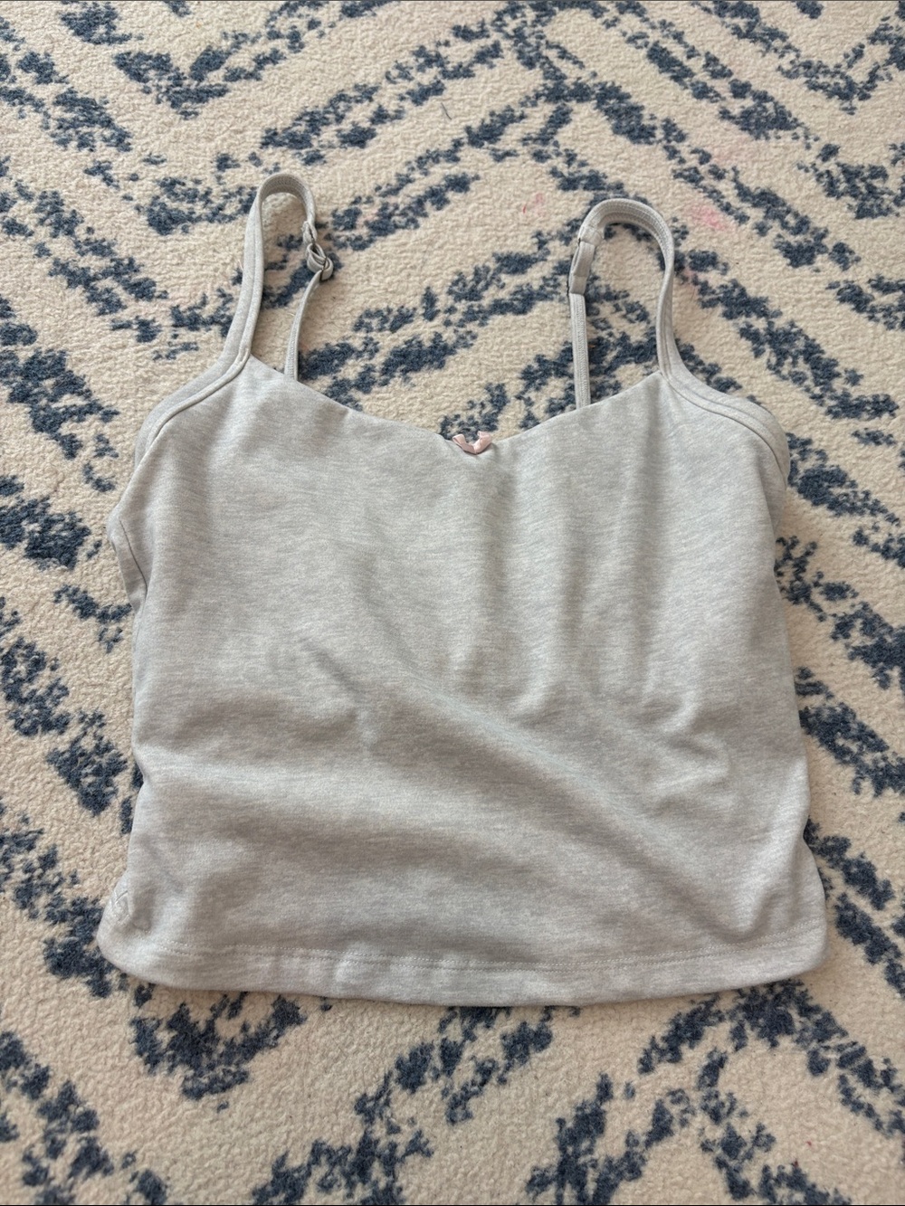 Gilly Hicks Light Gray Cotton Camisole with Sweetheart Notch